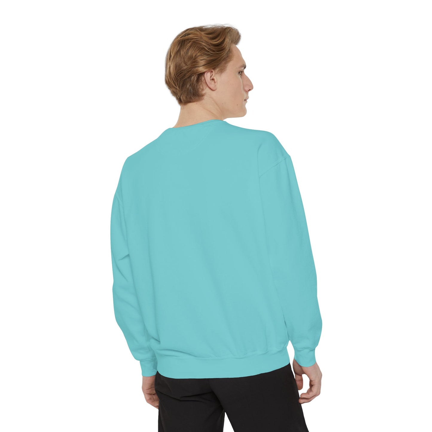 He Is Risen Christian Sweatshirt — Cross, Bow & Empty Tomb Easter Pullover