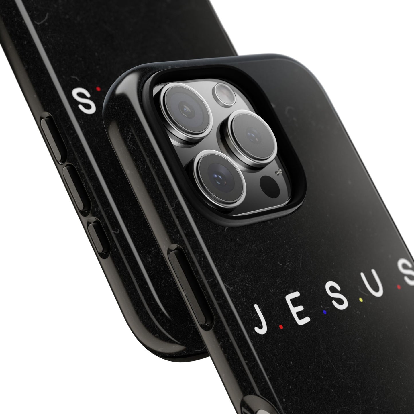 Jesus Typography Tough Phone Case — Minimal Black Christian Phone Cover
