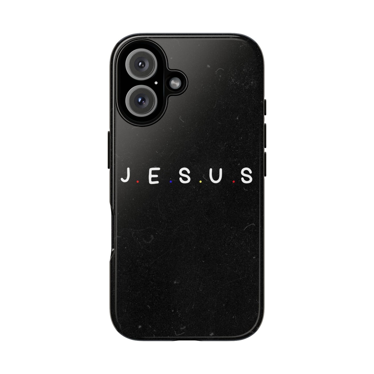 Jesus Typography Tough Phone Case — Minimal Black Christian Phone Cover