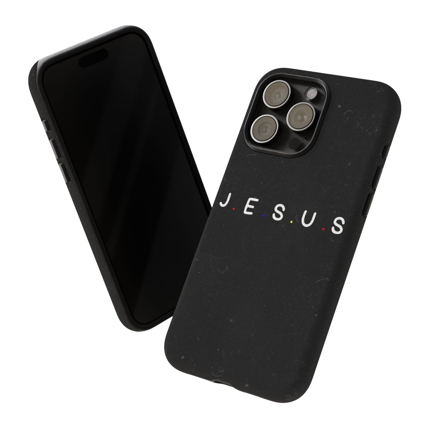 Jesus Typography Tough Phone Case — Minimal Black Christian Phone Cover