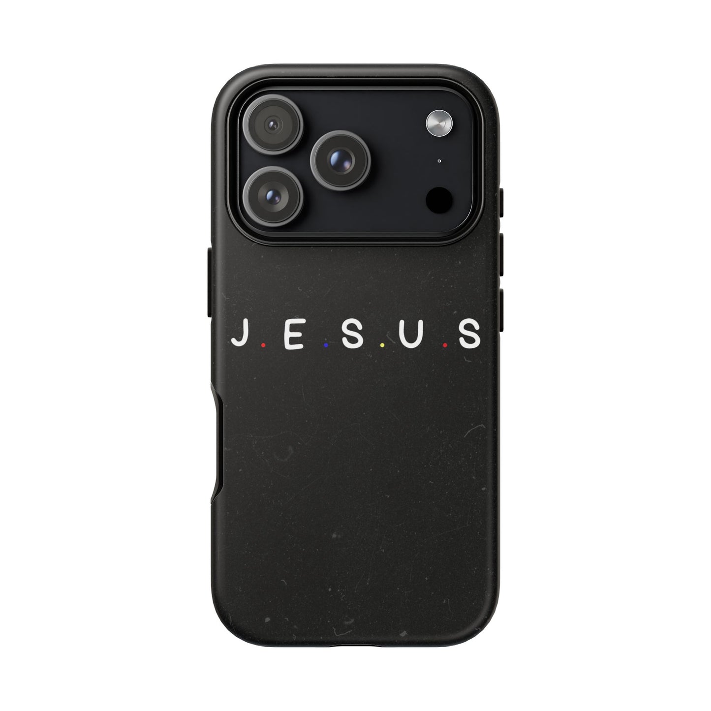 Jesus Typography Tough Phone Case — Minimal Black Christian Phone Cover