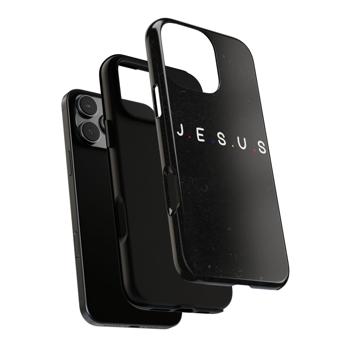 Jesus Typography Tough Phone Case — Minimal Black Christian Phone Cover