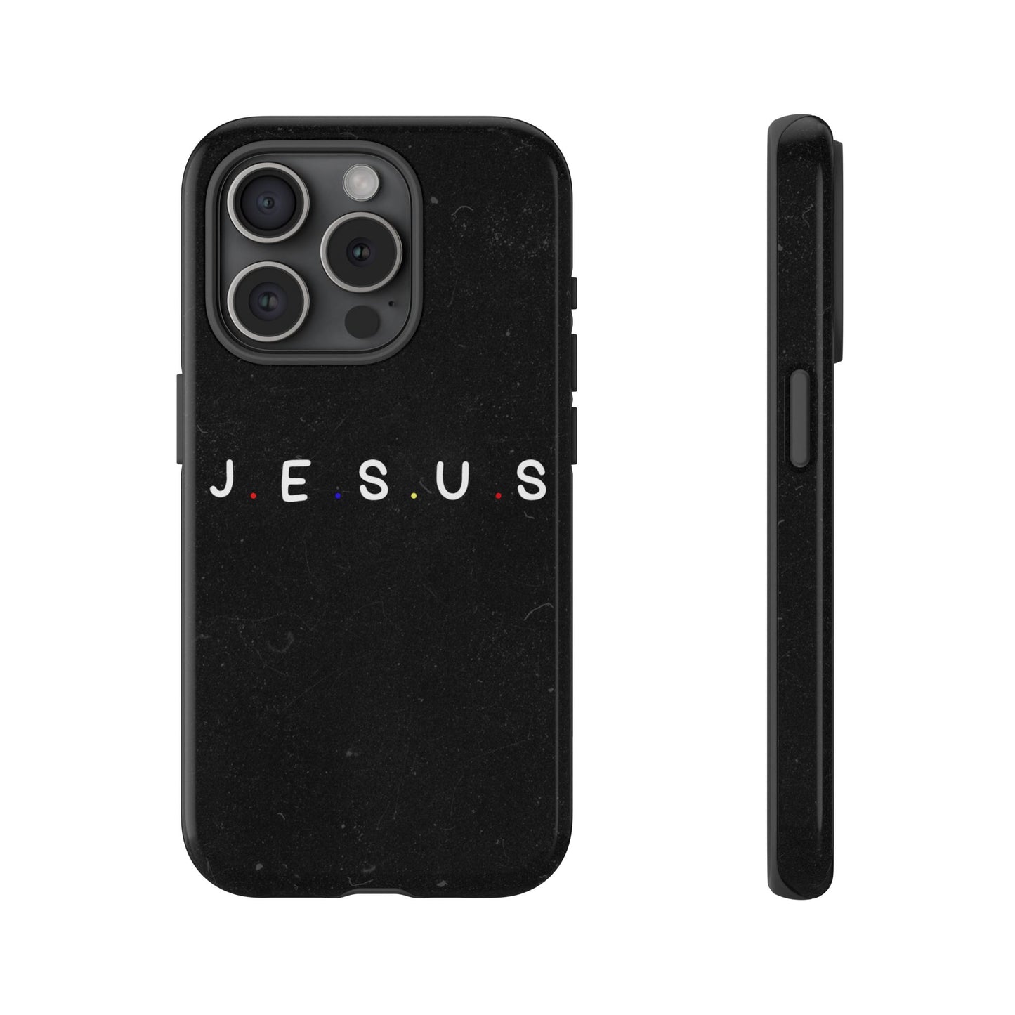 Jesus Typography Tough Phone Case — Minimal Black Christian Phone Cover