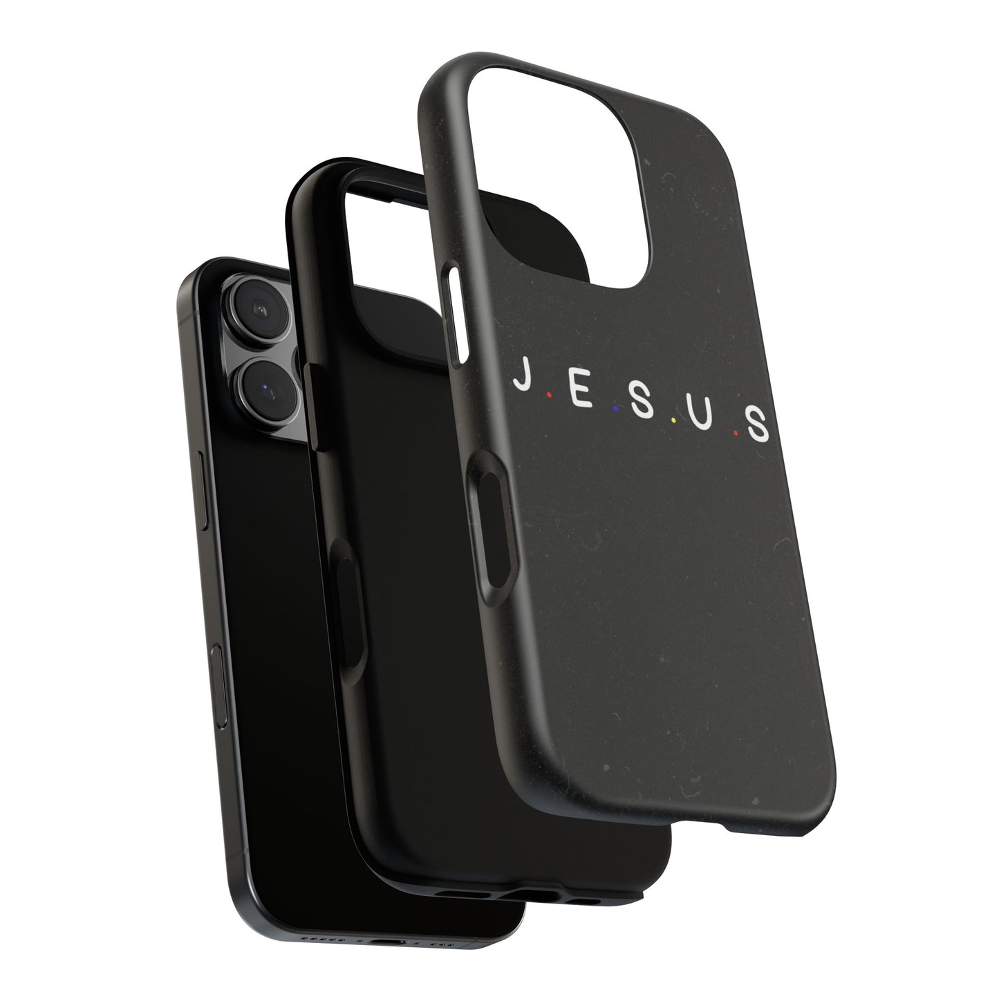 Jesus Typography Tough Phone Case — Minimal Black Christian Phone Cover