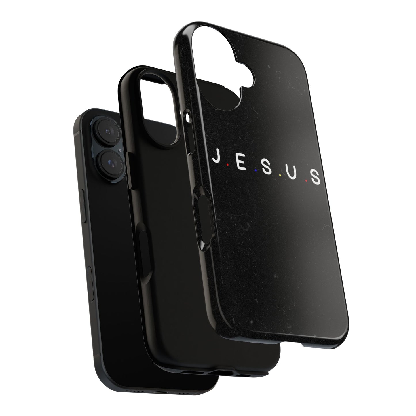Jesus Typography Tough Phone Case — Minimal Black Christian Phone Cover