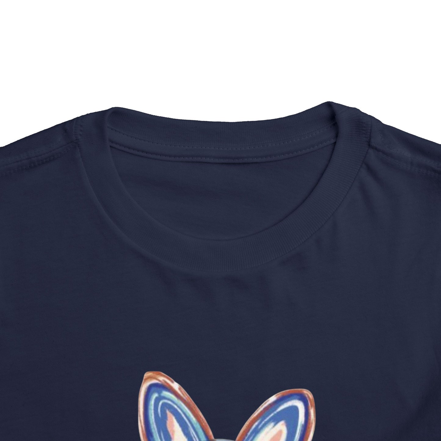 Toddler Bunny Tee — Colorful Pastel Bunny with Bandana