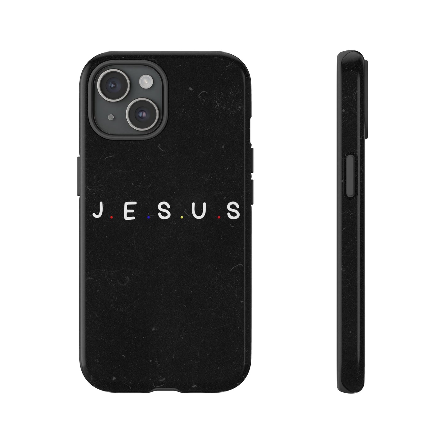 Jesus Typography Tough Phone Case — Minimal Black Christian Phone Cover