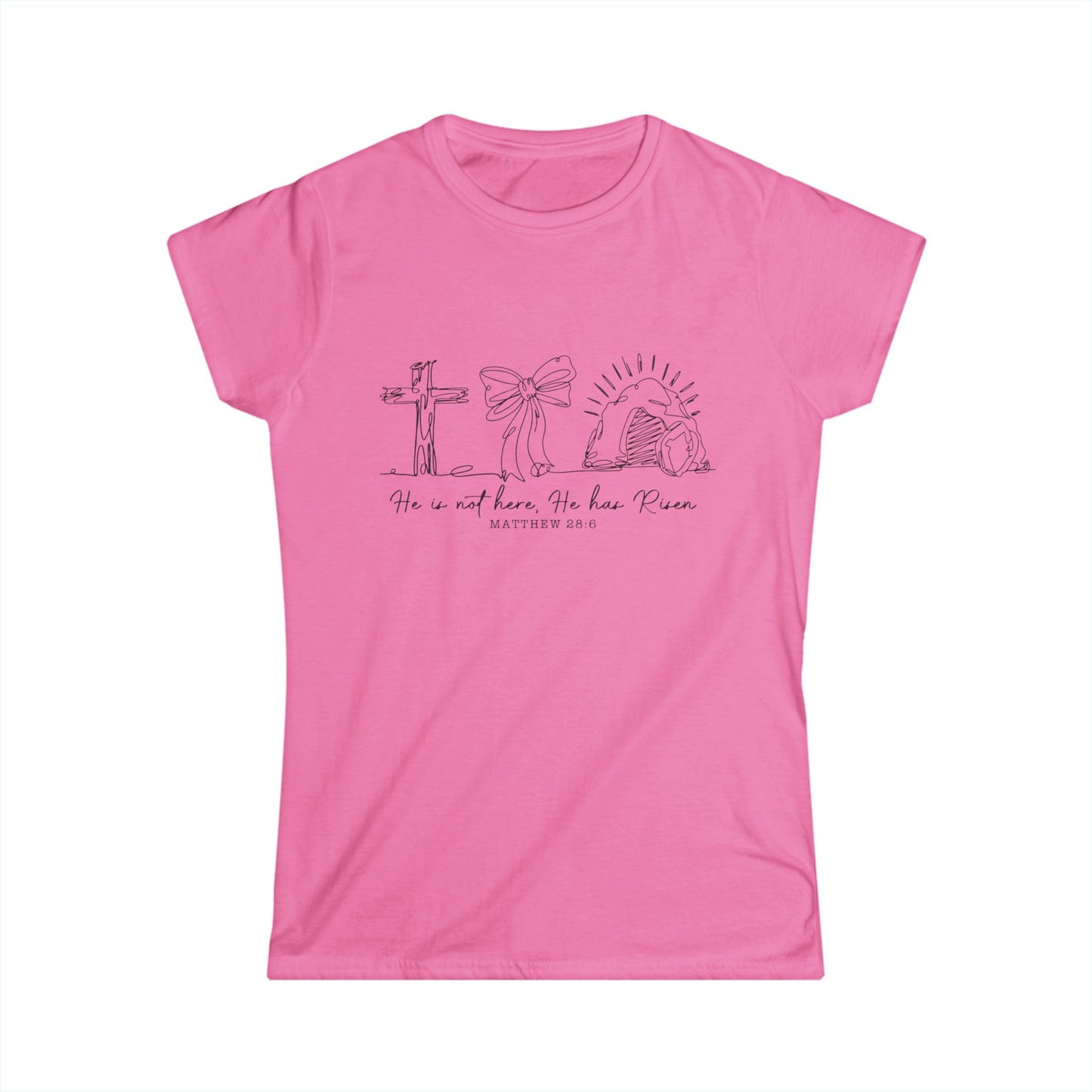 He Is Not Here Jesus Resurrection Women's Tee — Faith-Based Easter Shirt