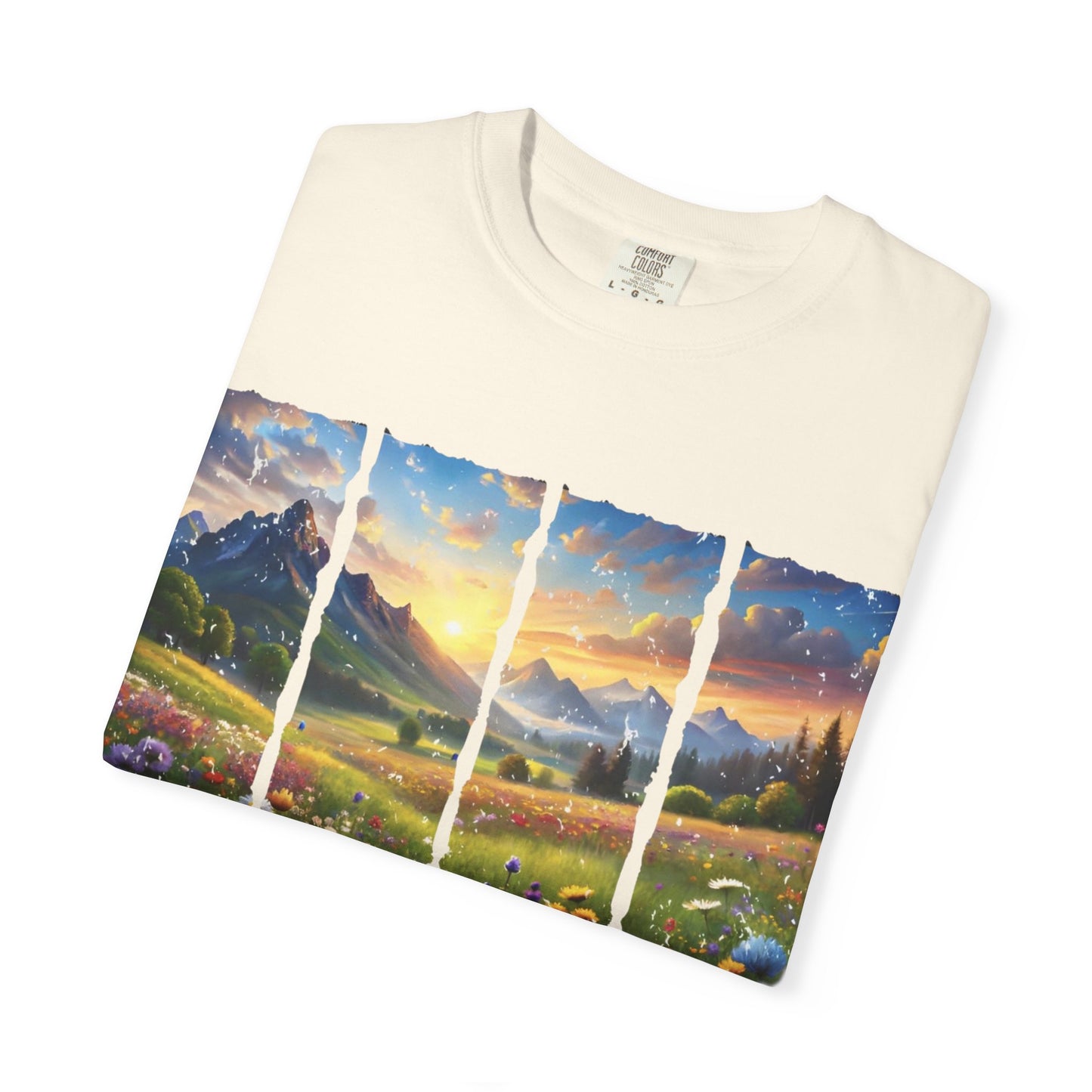 God Is Good All The Time T-Shirt — Scenic Mountain Sunrise Faith Tee