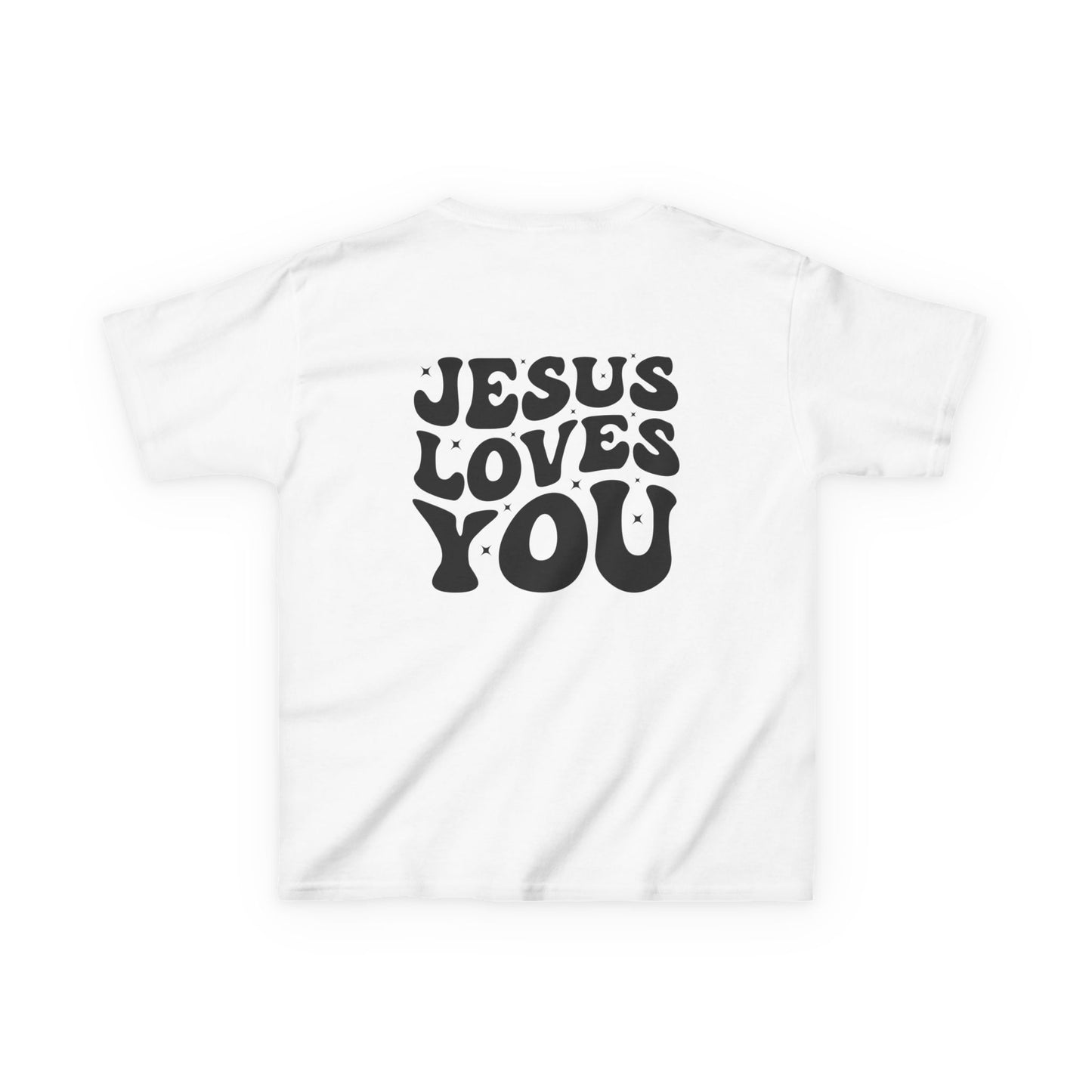 Kids Tee — Jesus Loves You Cross Youth T‑Shirt