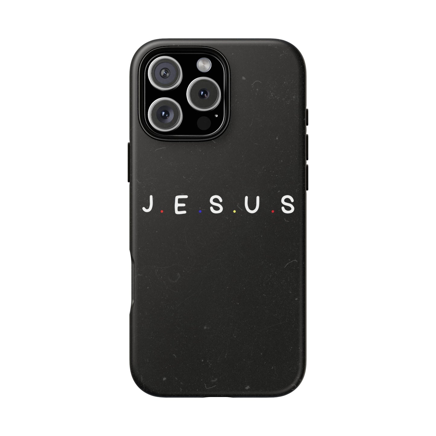 Jesus Typography Tough Phone Case — Minimal Black Christian Phone Cover