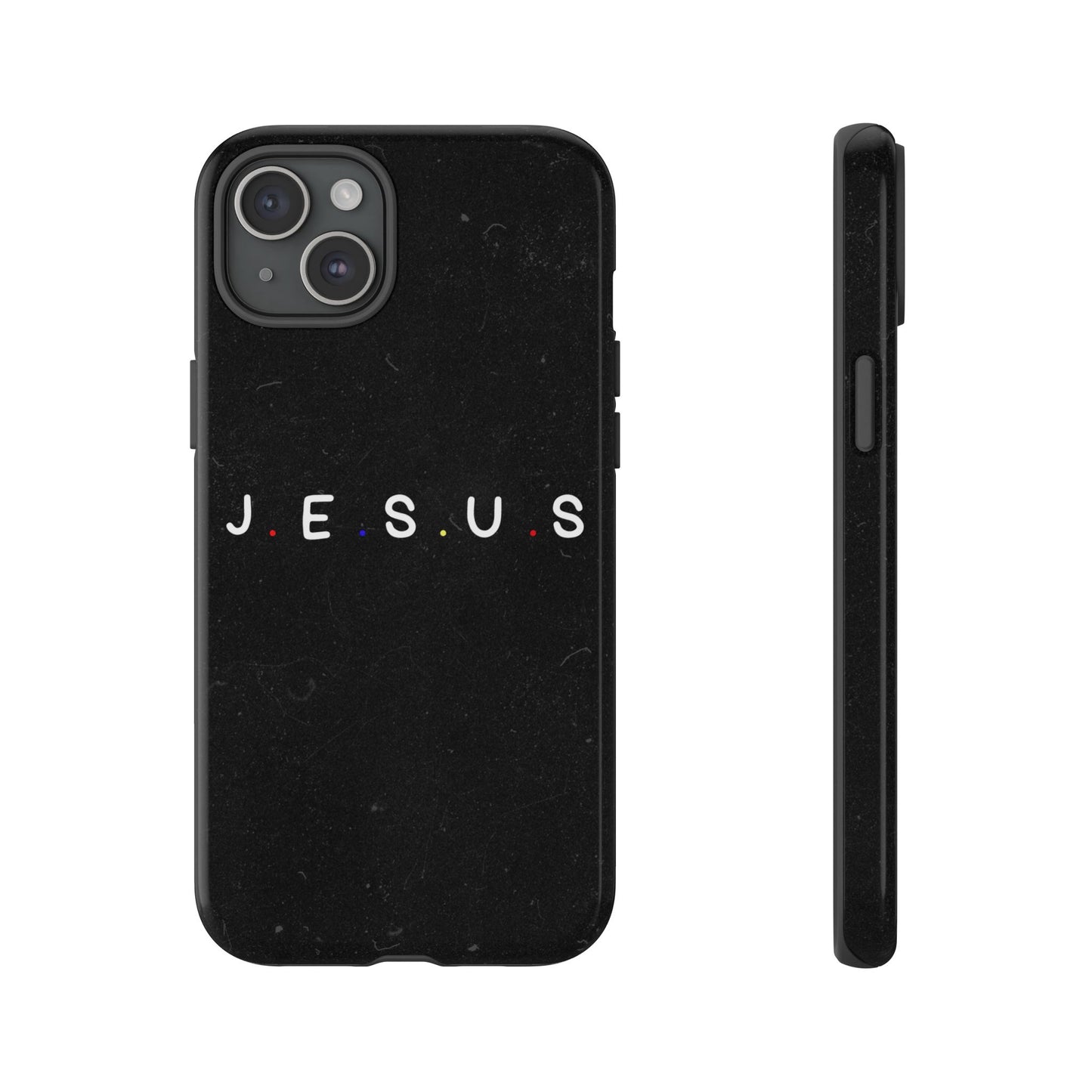 Jesus Typography Tough Phone Case — Minimal Black Christian Phone Cover