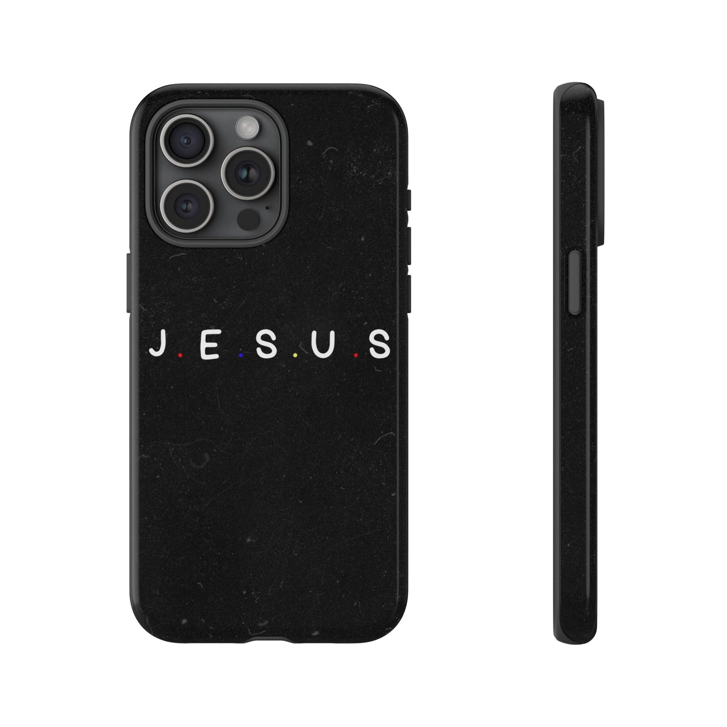 Jesus Typography Tough Phone Case — Minimal Black Christian Phone Cover