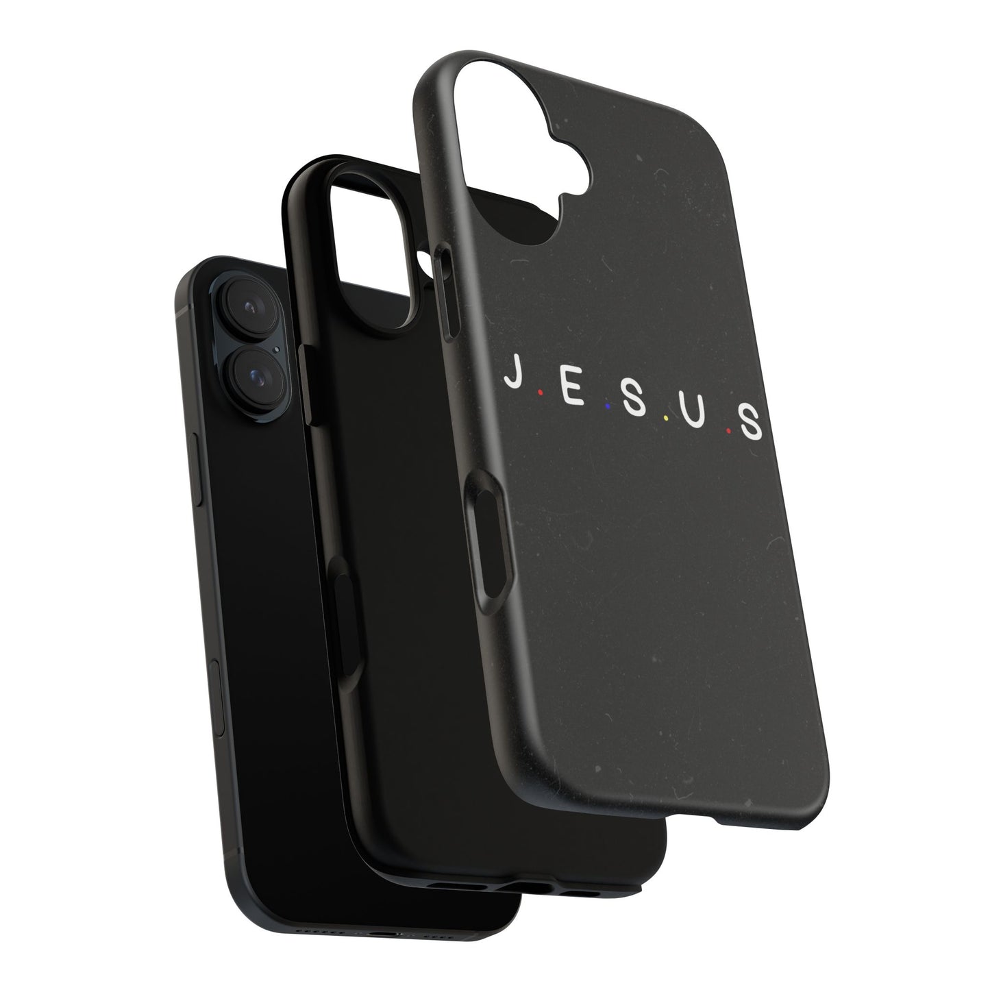 Jesus Typography Tough Phone Case — Minimal Black Christian Phone Cover