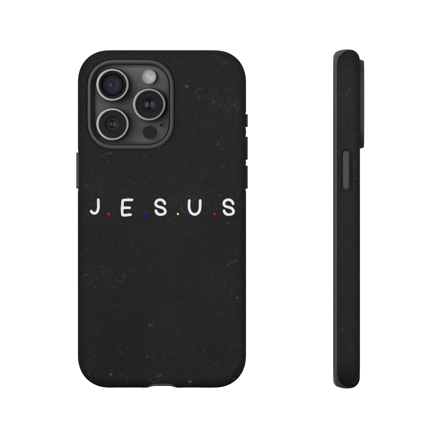 Jesus Typography Tough Phone Case — Minimal Black Christian Phone Cover