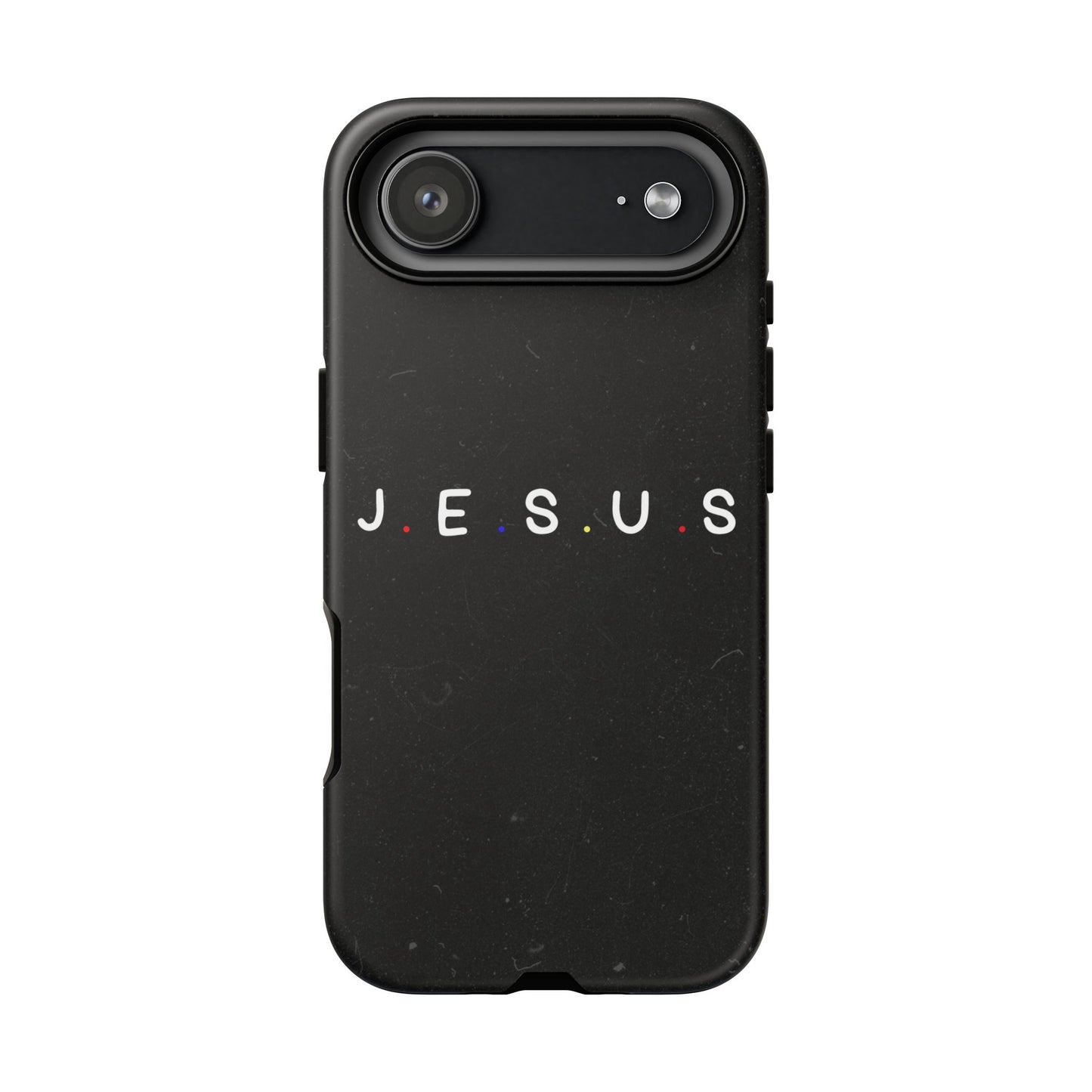 Jesus Typography Tough Phone Case — Minimal Black Christian Phone Cover