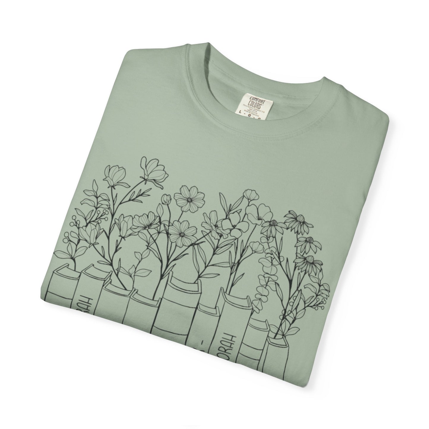 Women of the Bible T-Shirt — Floral Bible Spine Design