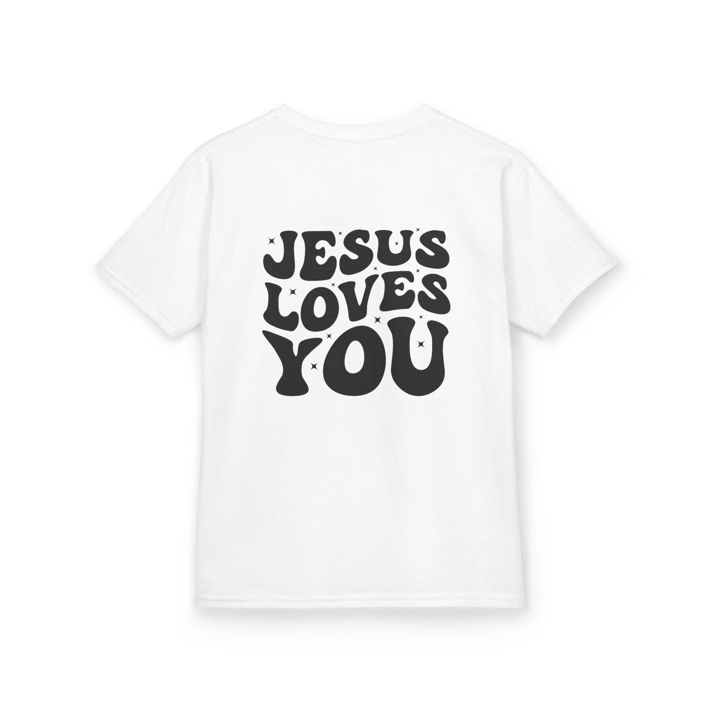 Kids Tee — Jesus Loves You Cross Youth T‑Shirt