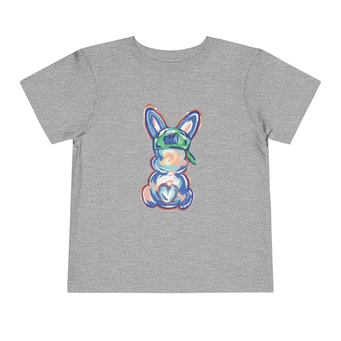 Toddler Bunny Tee — Colorful Pastel Bunny with Bandana