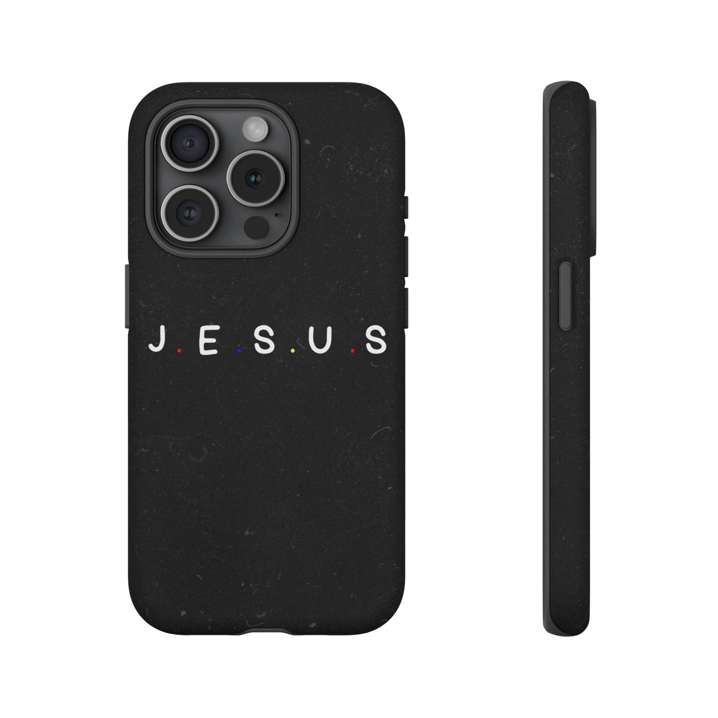 Jesus Typography Tough Phone Case — Minimal Black Christian Phone Cover