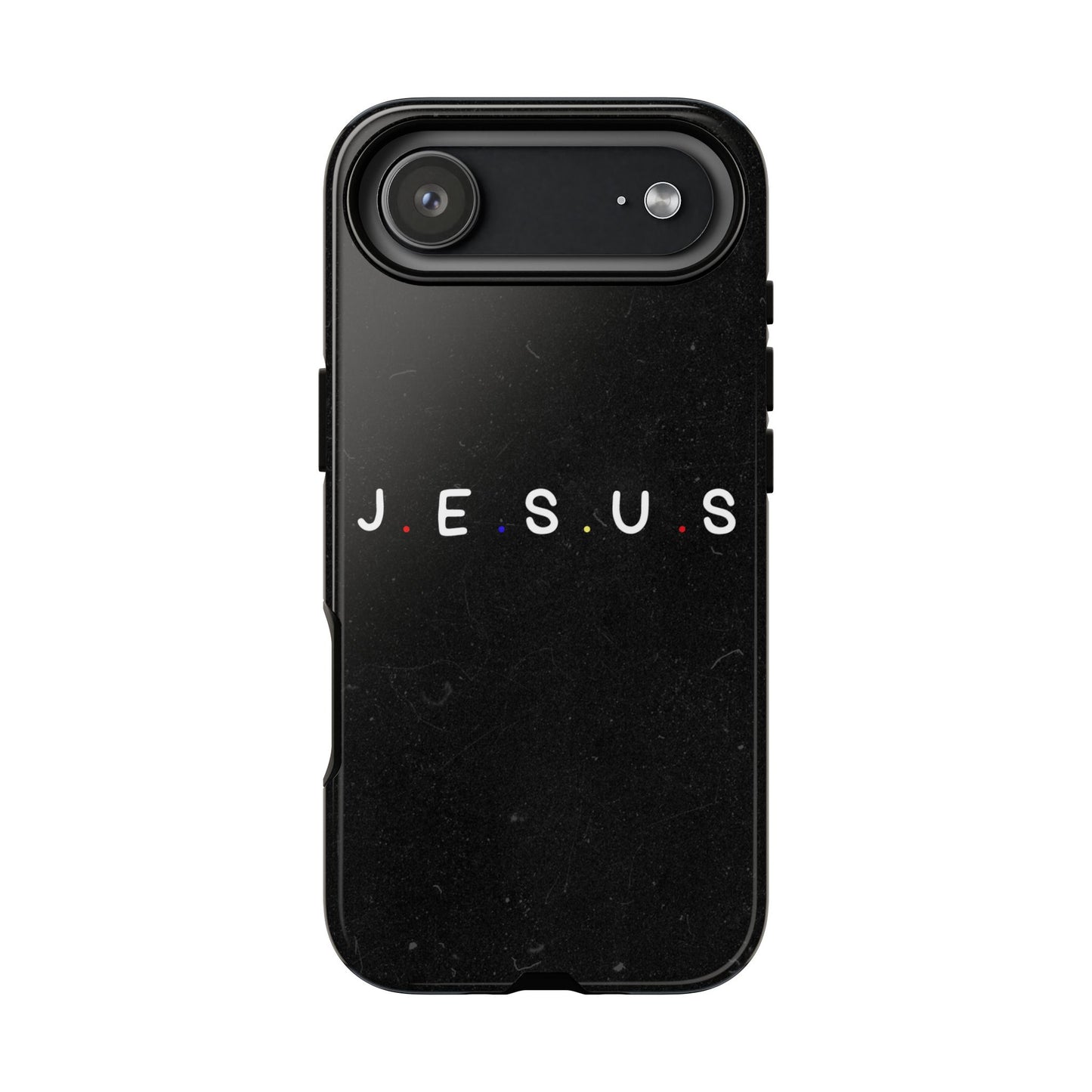 Jesus Typography Tough Phone Case — Minimal Black Christian Phone Cover