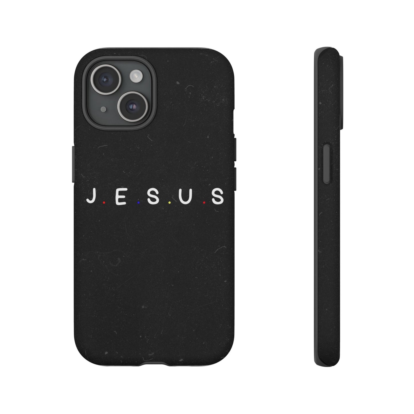 Jesus Typography Tough Phone Case — Minimal Black Christian Phone Cover