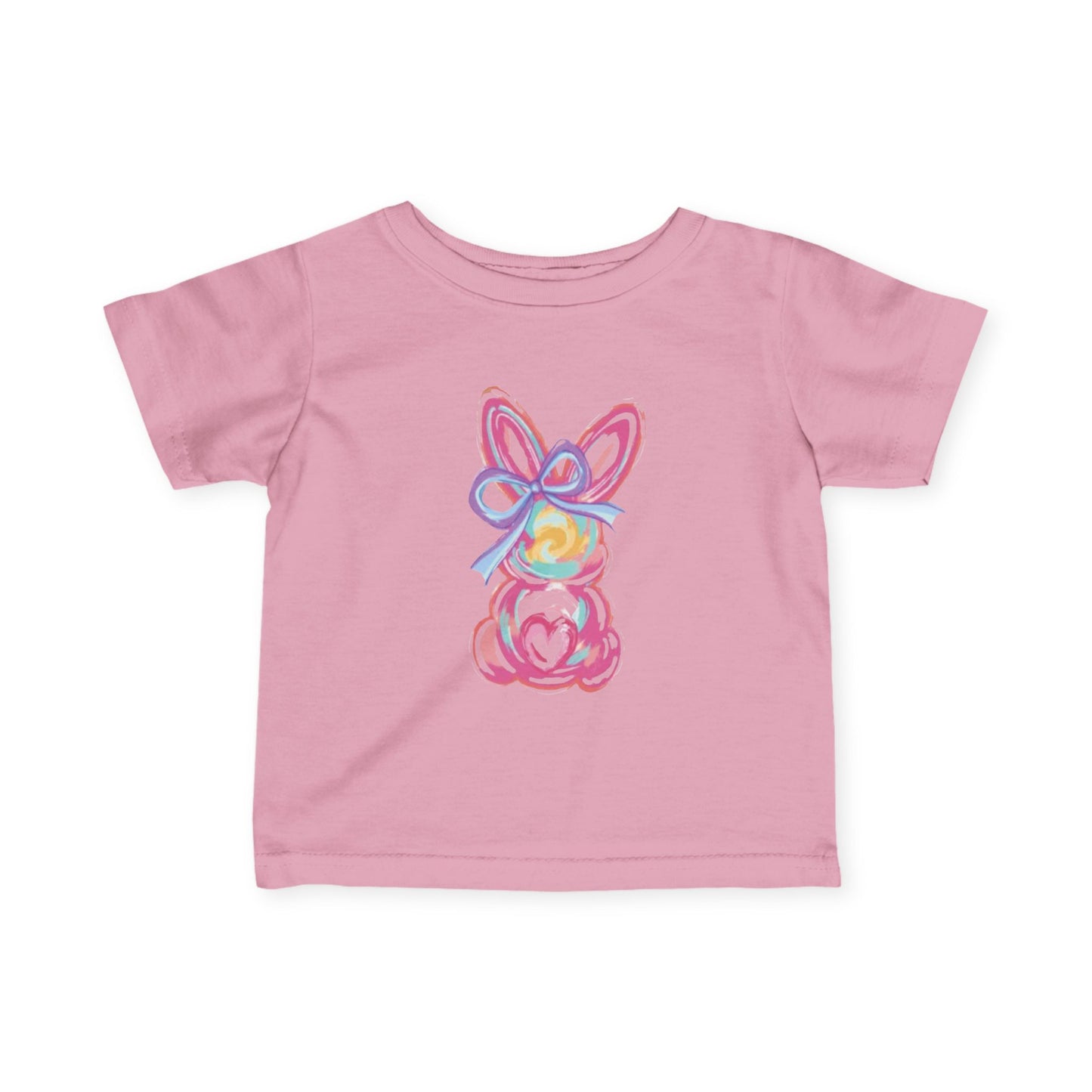 Infant Tee with Pastel Easter Bunny Print