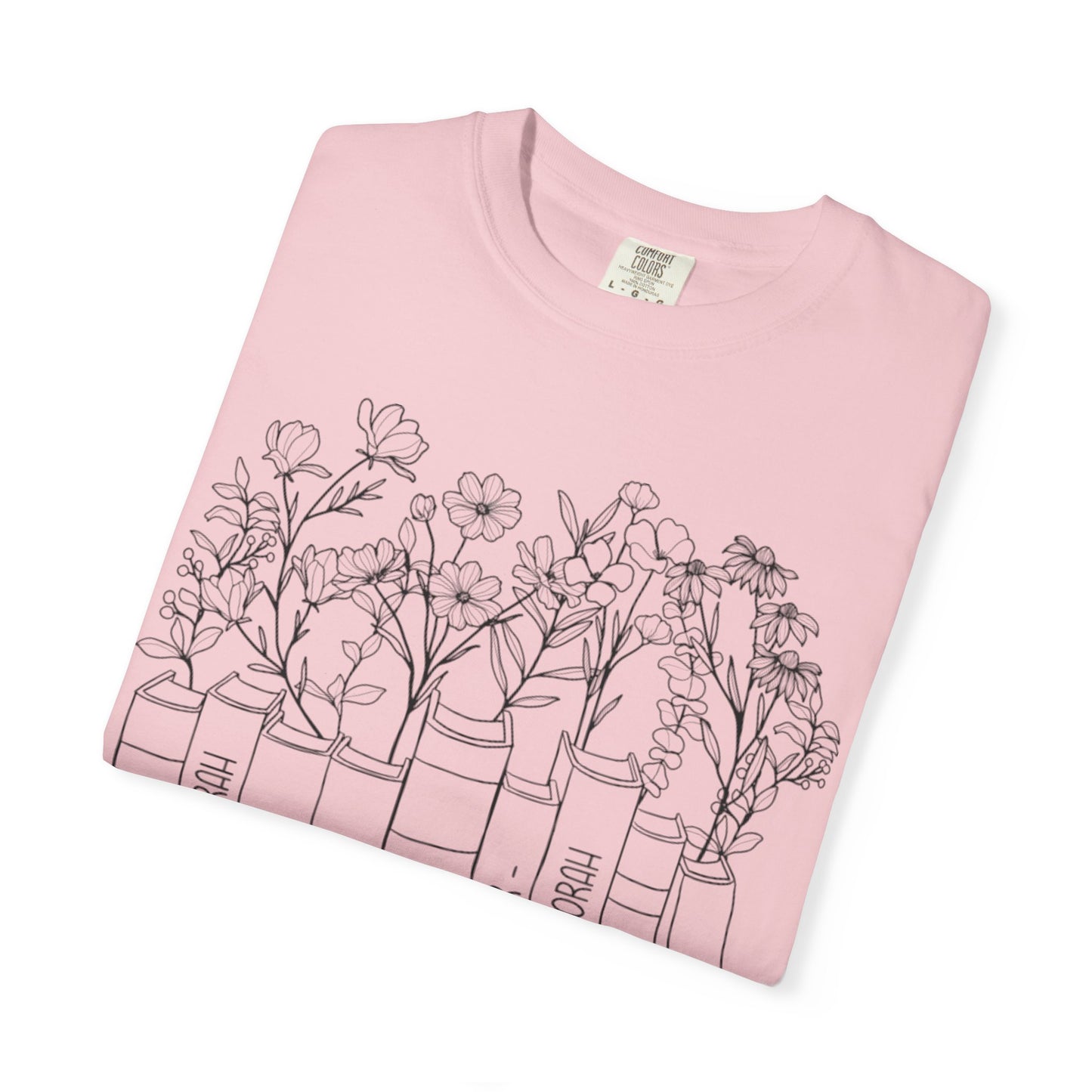 Women of the Bible T-Shirt — Floral Bible Spine Design