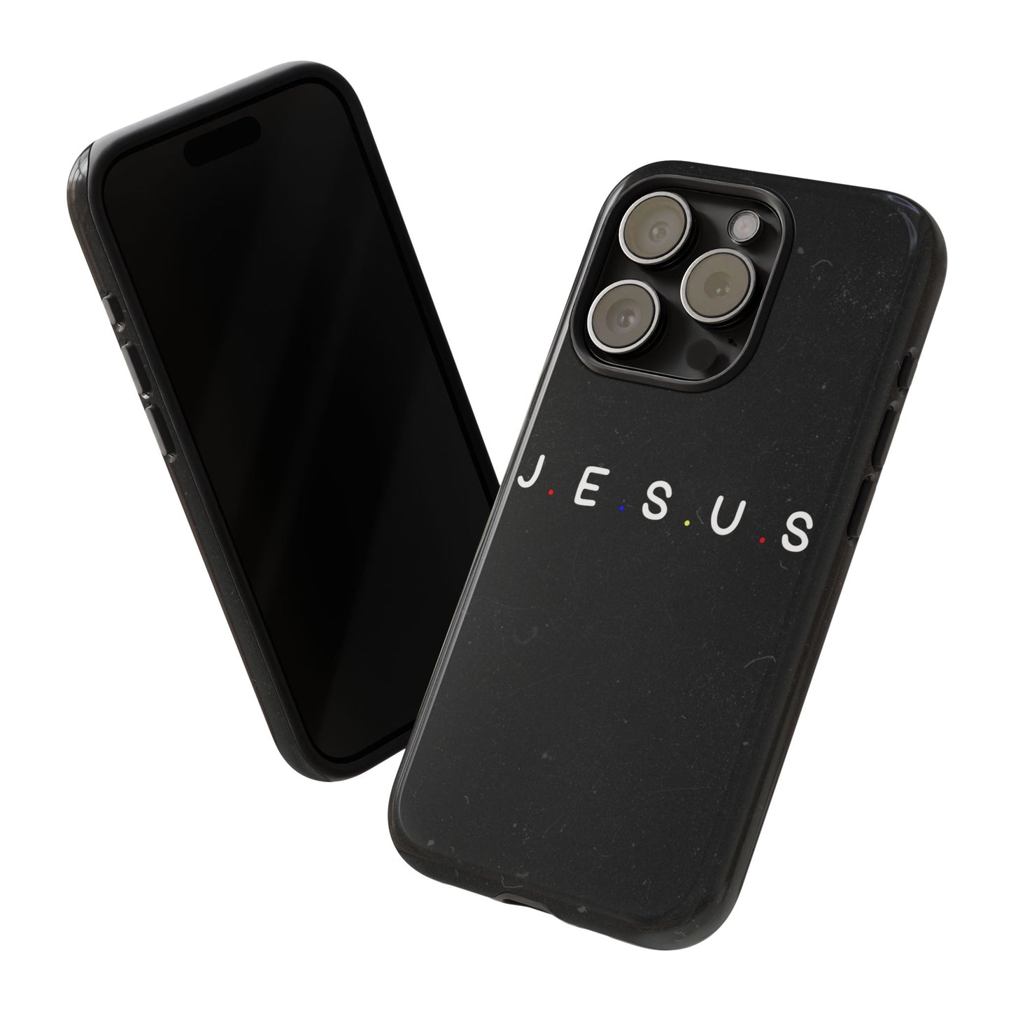 Jesus Typography Tough Phone Case — Minimal Black Christian Phone Cover