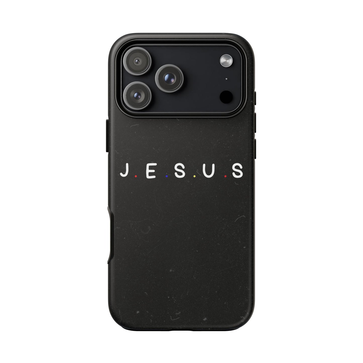 Jesus Typography Tough Phone Case — Minimal Black Christian Phone Cover