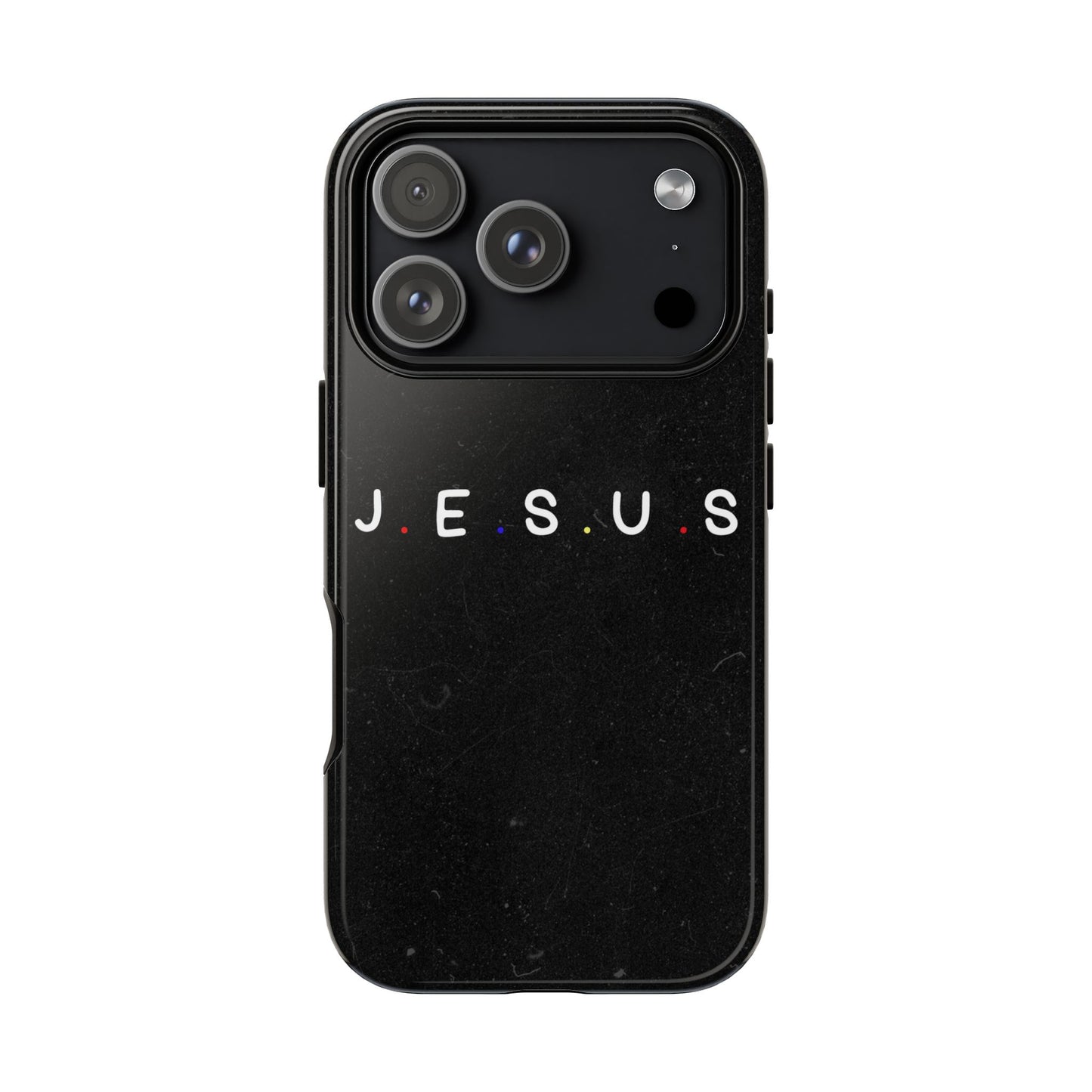 Jesus Typography Tough Phone Case — Minimal Black Christian Phone Cover