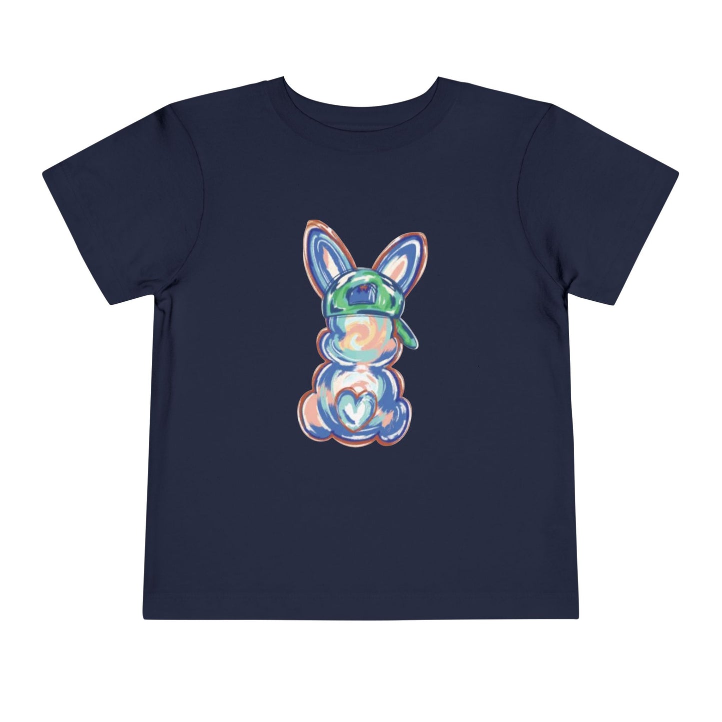 Toddler Bunny Tee — Colorful Pastel Bunny with Bandana