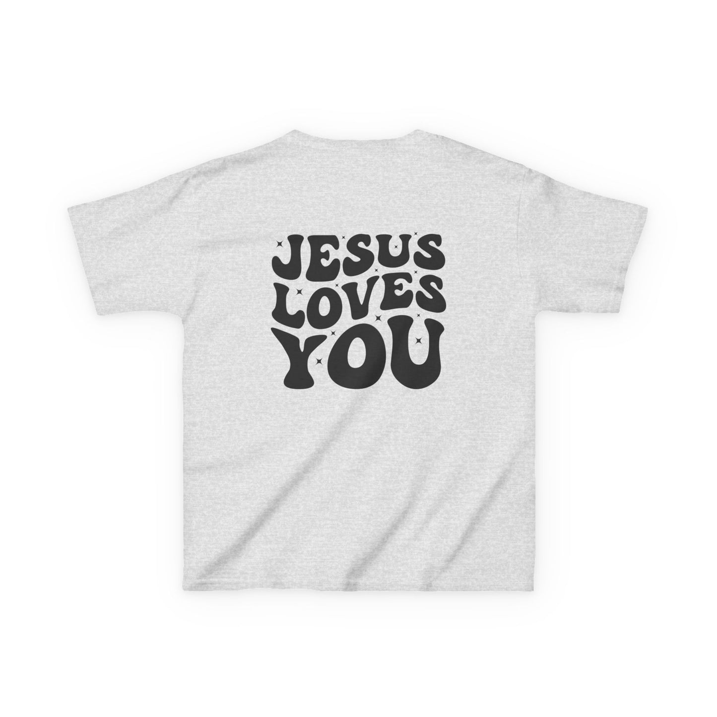 Kids Tee — Jesus Loves You Cross Youth T‑Shirt