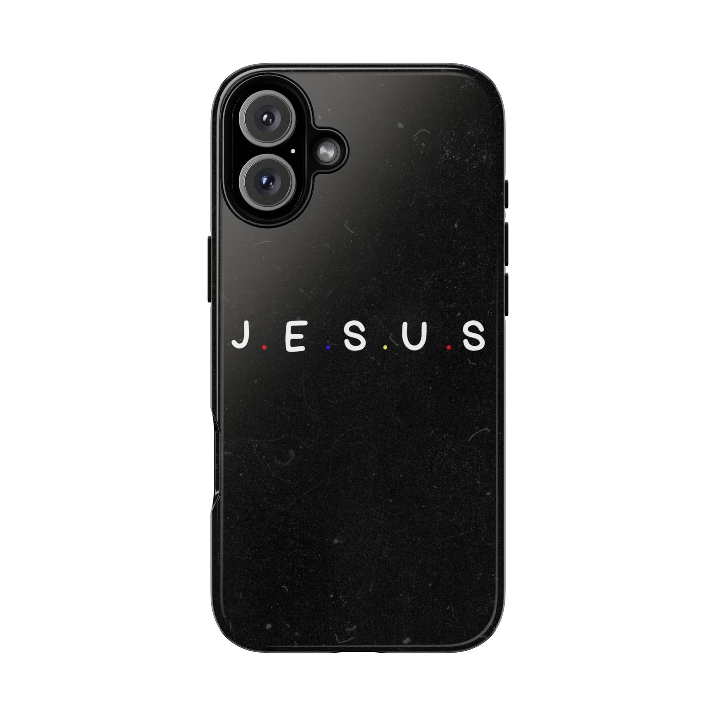 Jesus Typography Tough Phone Case — Minimal Black Christian Phone Cover