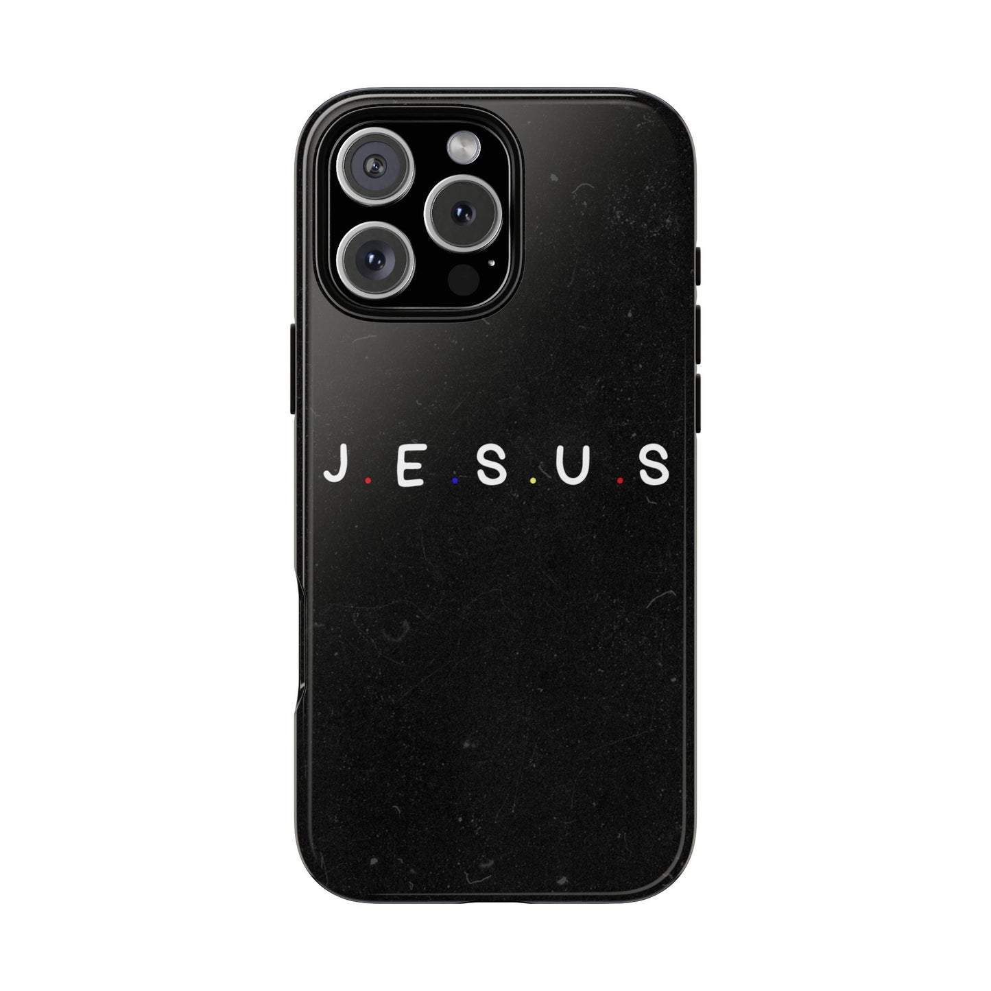 Jesus Typography Tough Phone Case — Minimal Black Christian Phone Cover
