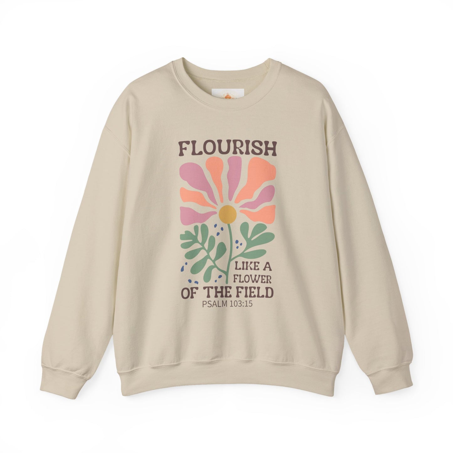 Flourish Floral Psalm Crewneck Sweatshirt