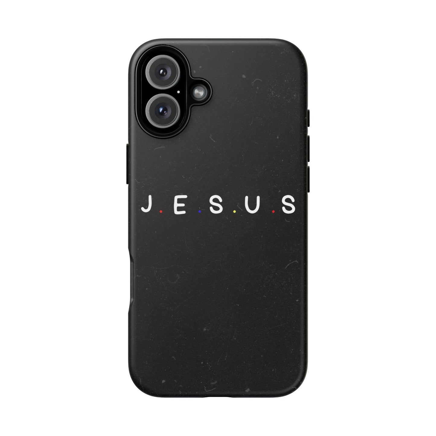 Jesus Typography Tough Phone Case — Minimal Black Christian Phone Cover