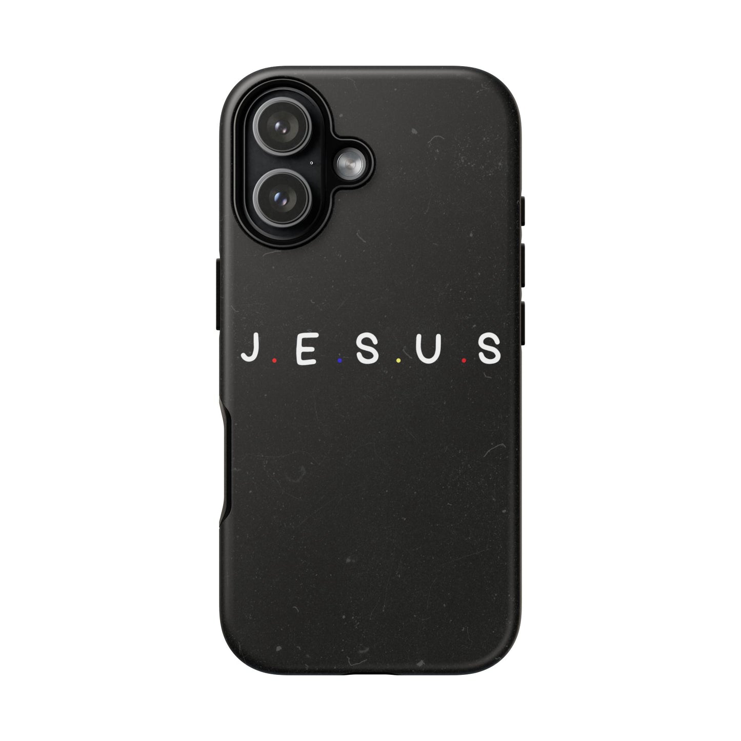 Jesus Typography Tough Phone Case — Minimal Black Christian Phone Cover