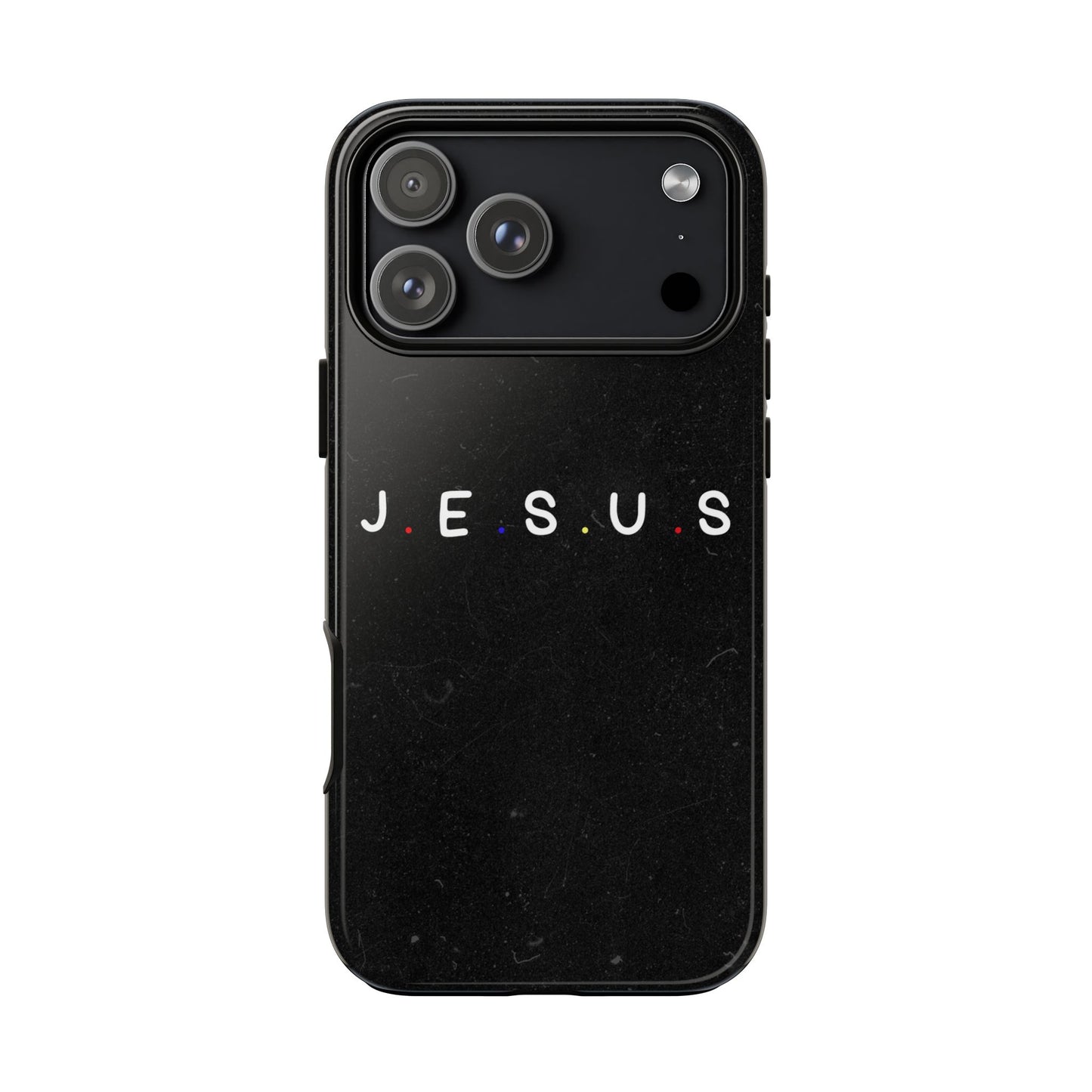 Jesus Typography Tough Phone Case — Minimal Black Christian Phone Cover