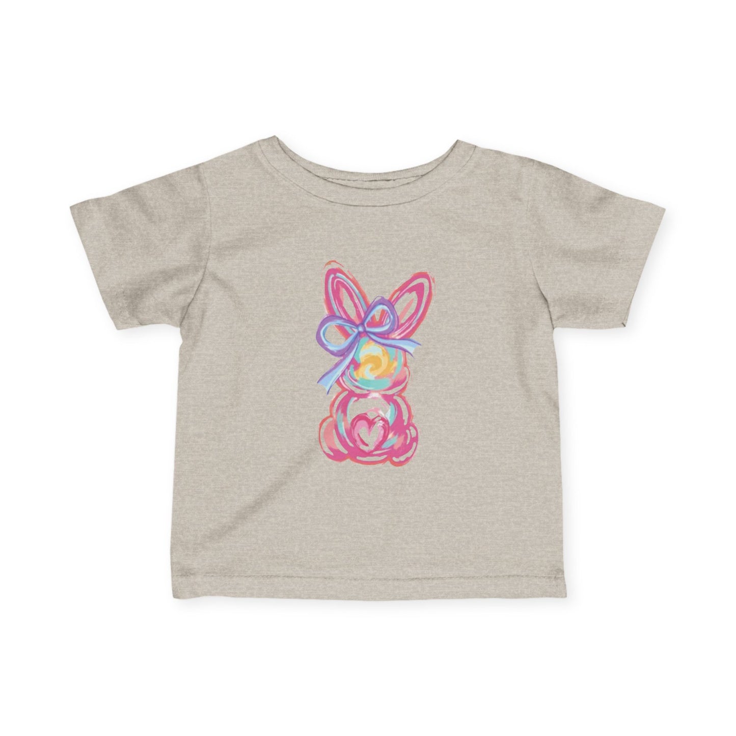 Infant Tee with Pastel Easter Bunny Print