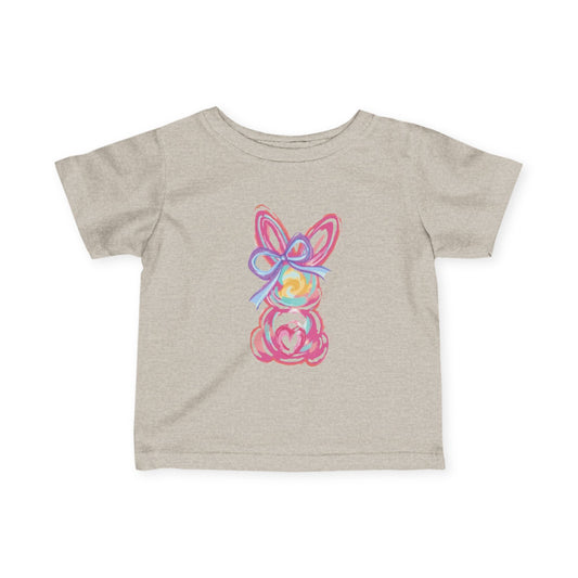 Infant Tee with Pastel Easter Bunny Print