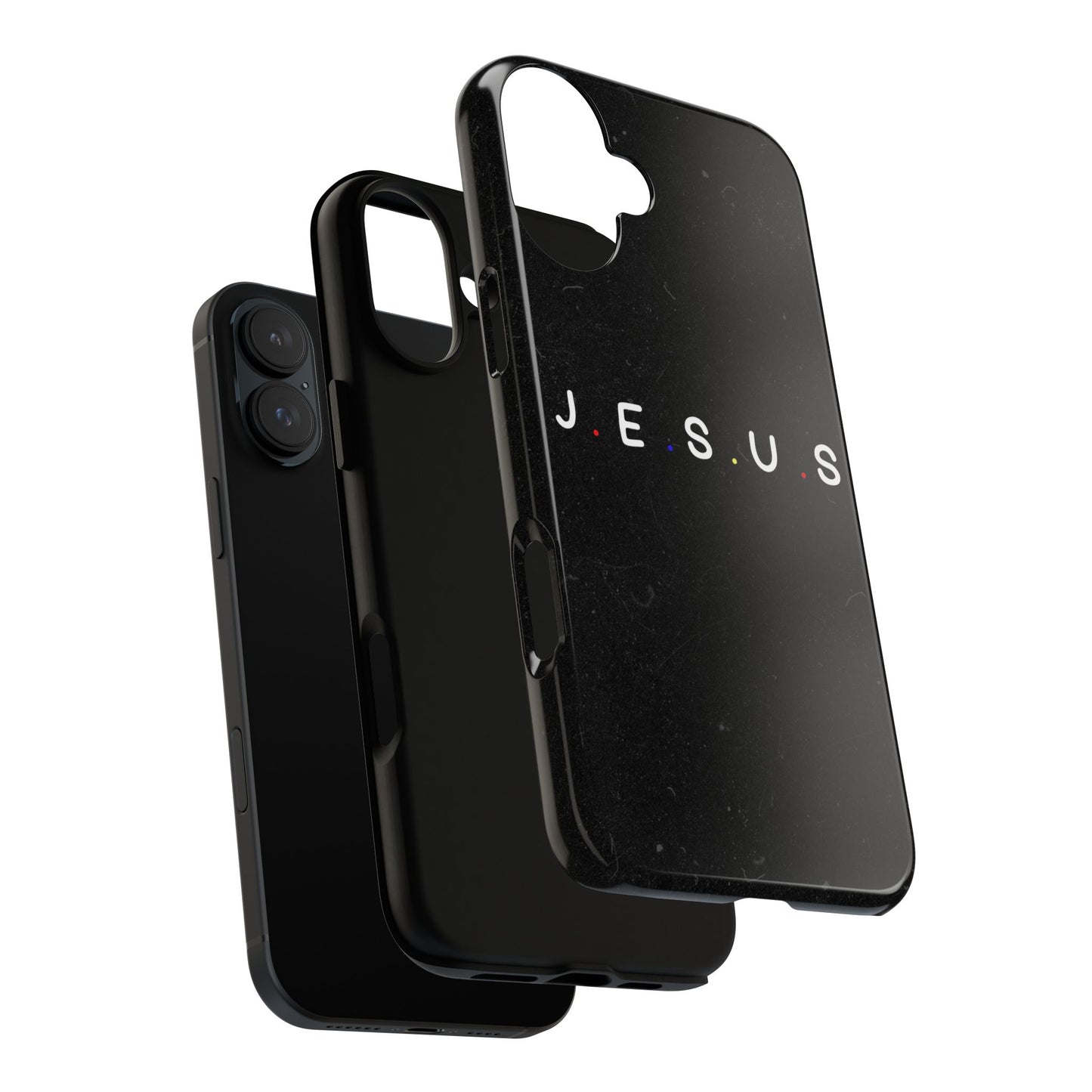 Jesus Typography Tough Phone Case — Minimal Black Christian Phone Cover