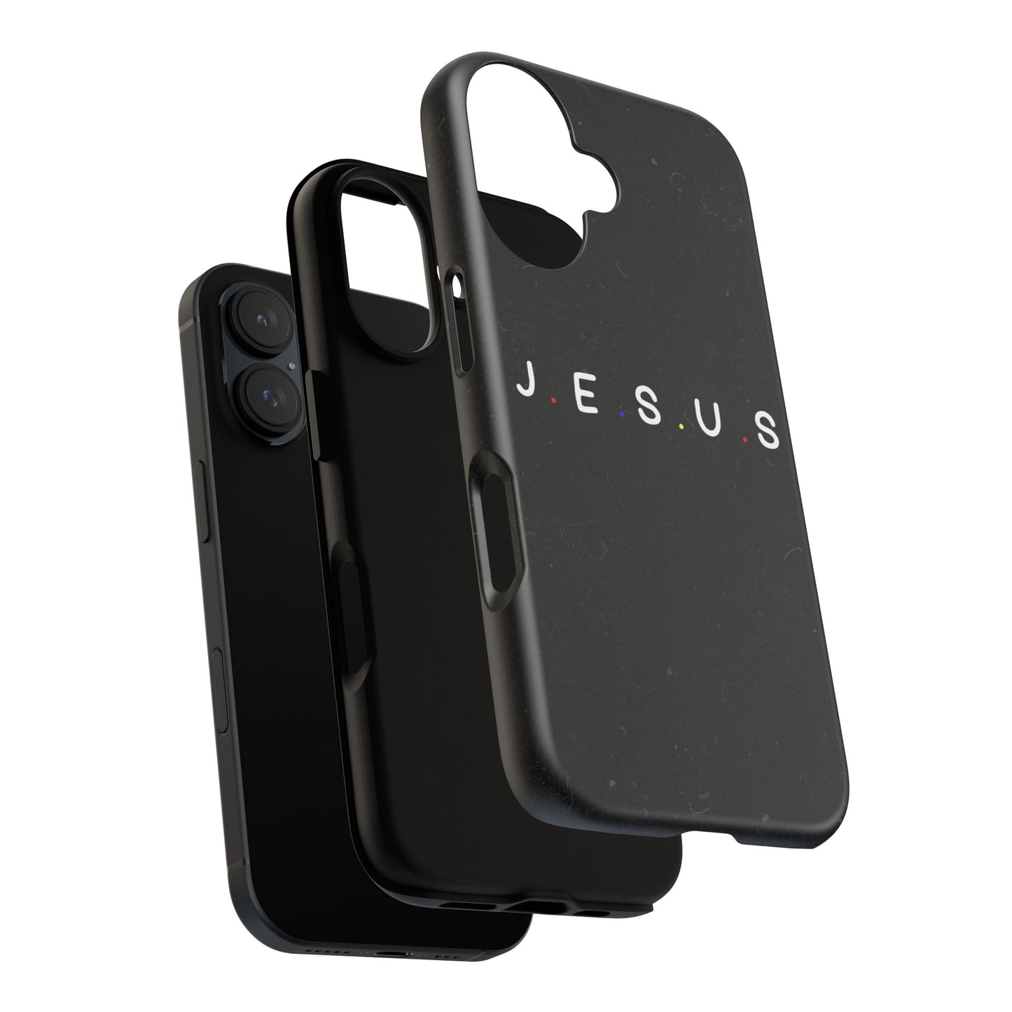 Jesus Typography Tough Phone Case — Minimal Black Christian Phone Cover
