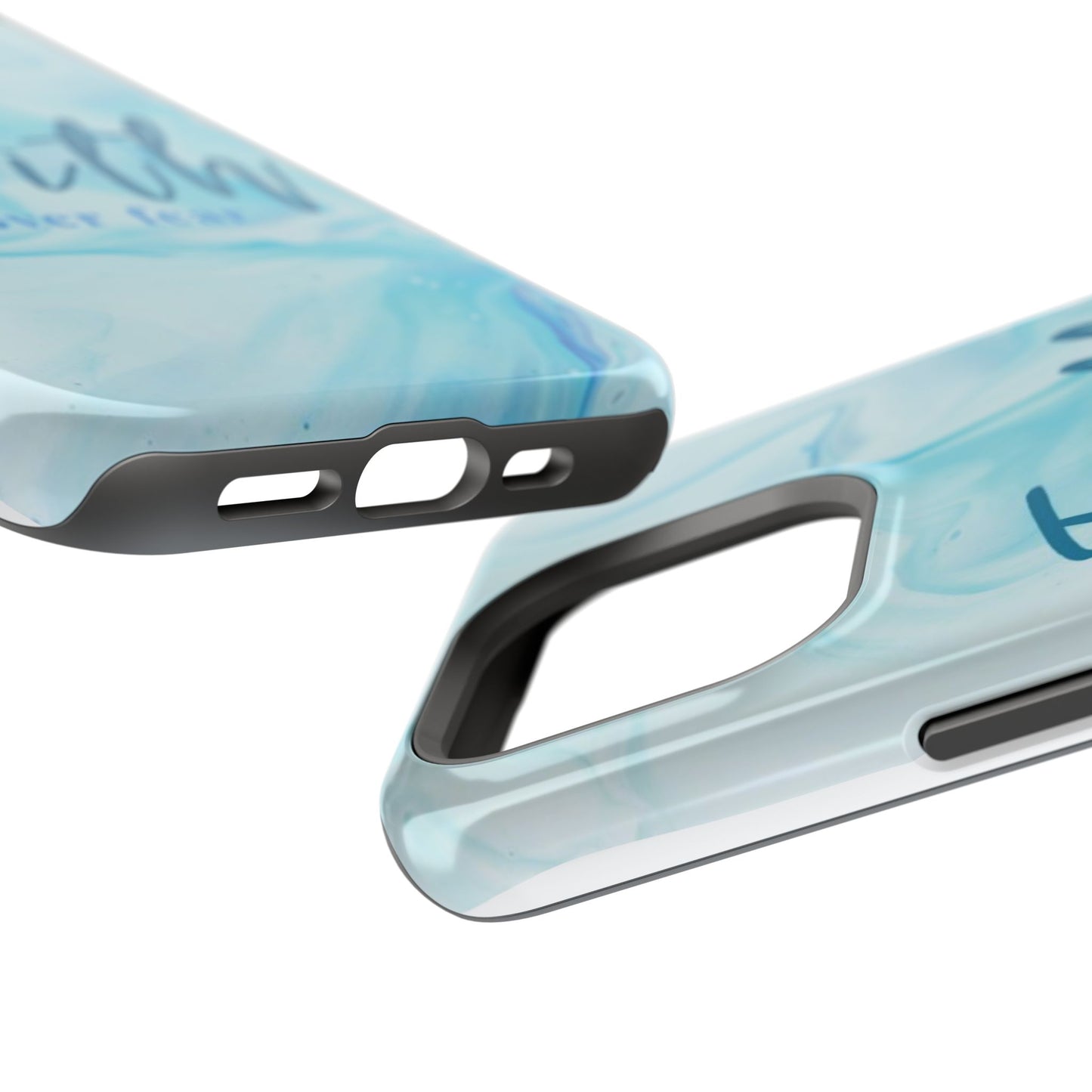 Faith Over Fear Magnetic Phone Case — Blue Marble Impact-Resistant Cover