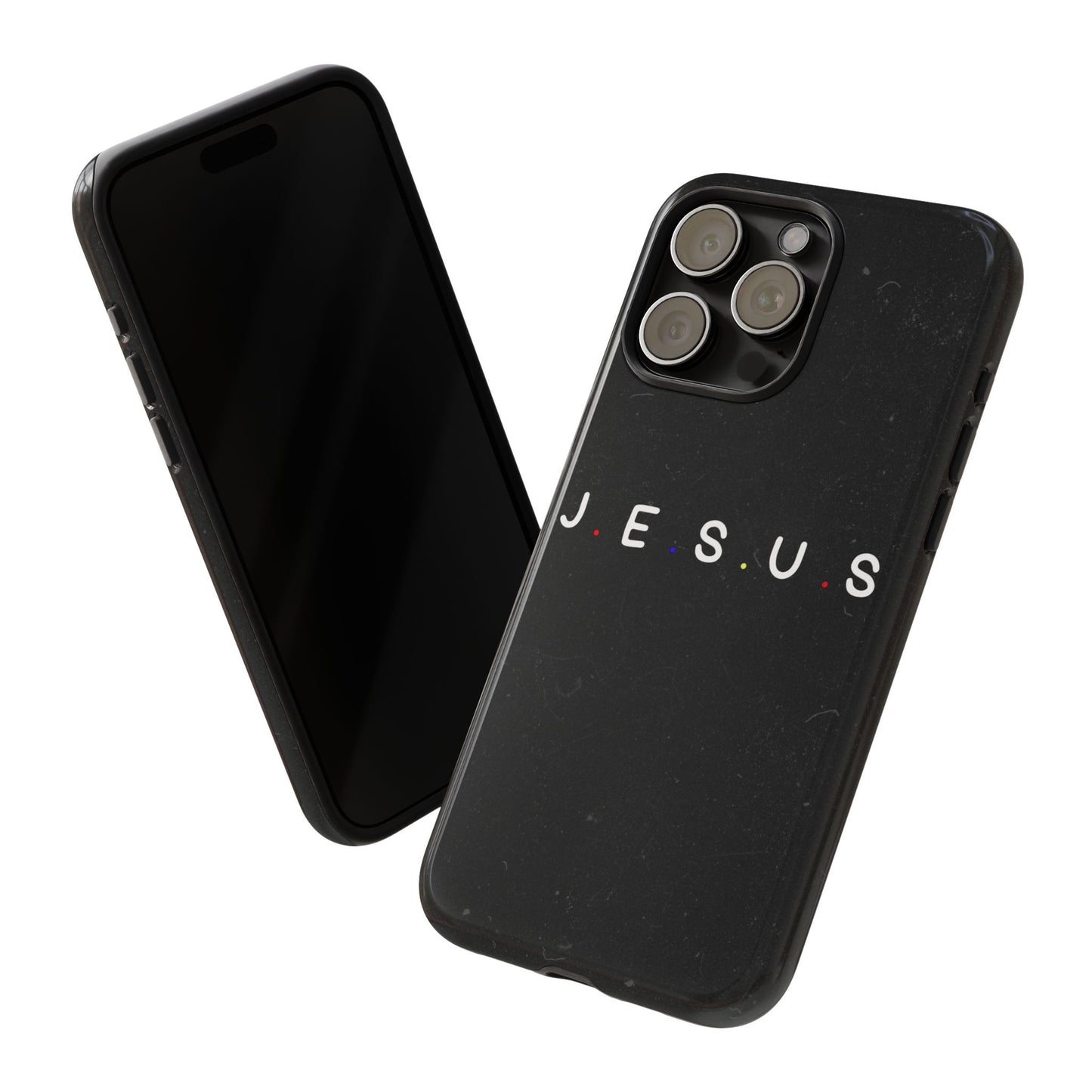 Jesus Typography Tough Phone Case — Minimal Black Christian Phone Cover