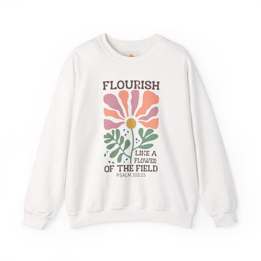 Flourish Floral Psalm Crewneck Sweatshirt