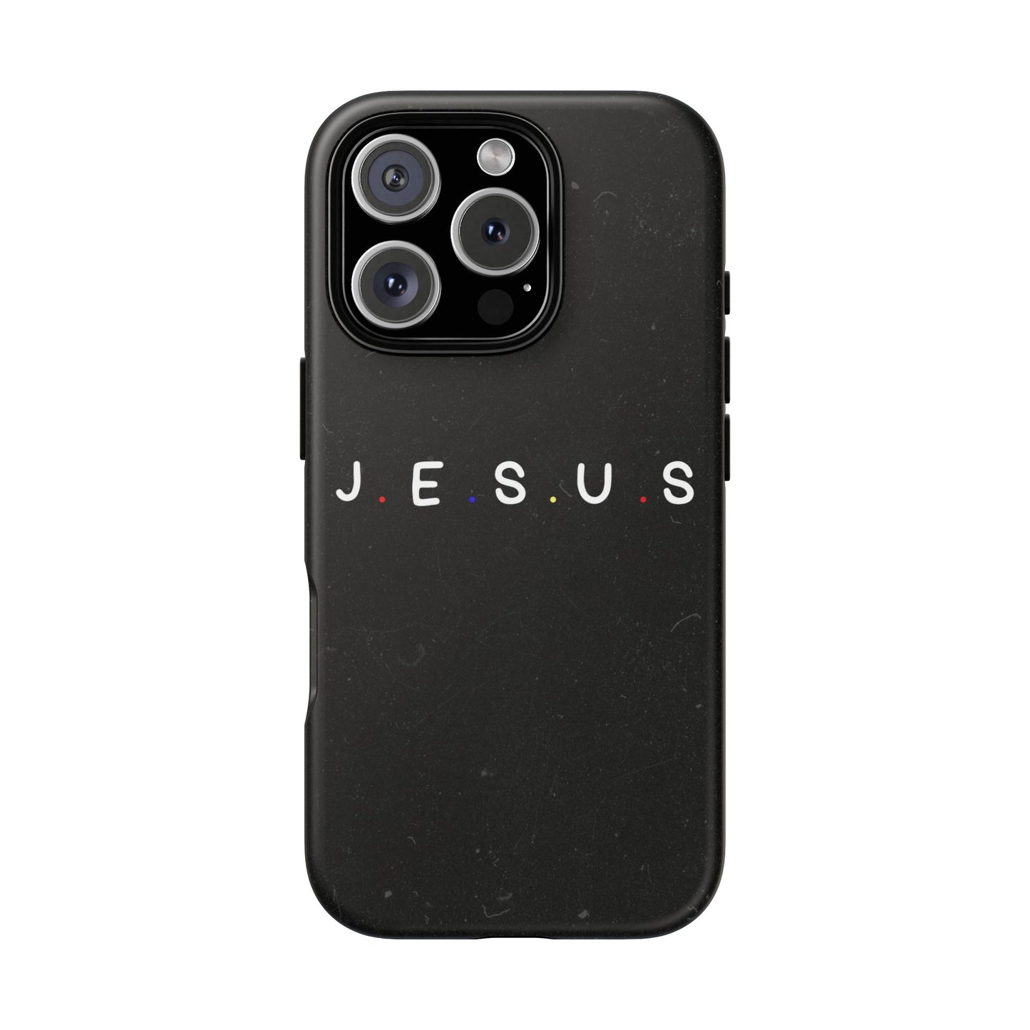 Jesus Typography Tough Phone Case — Minimal Black Christian Phone Cover