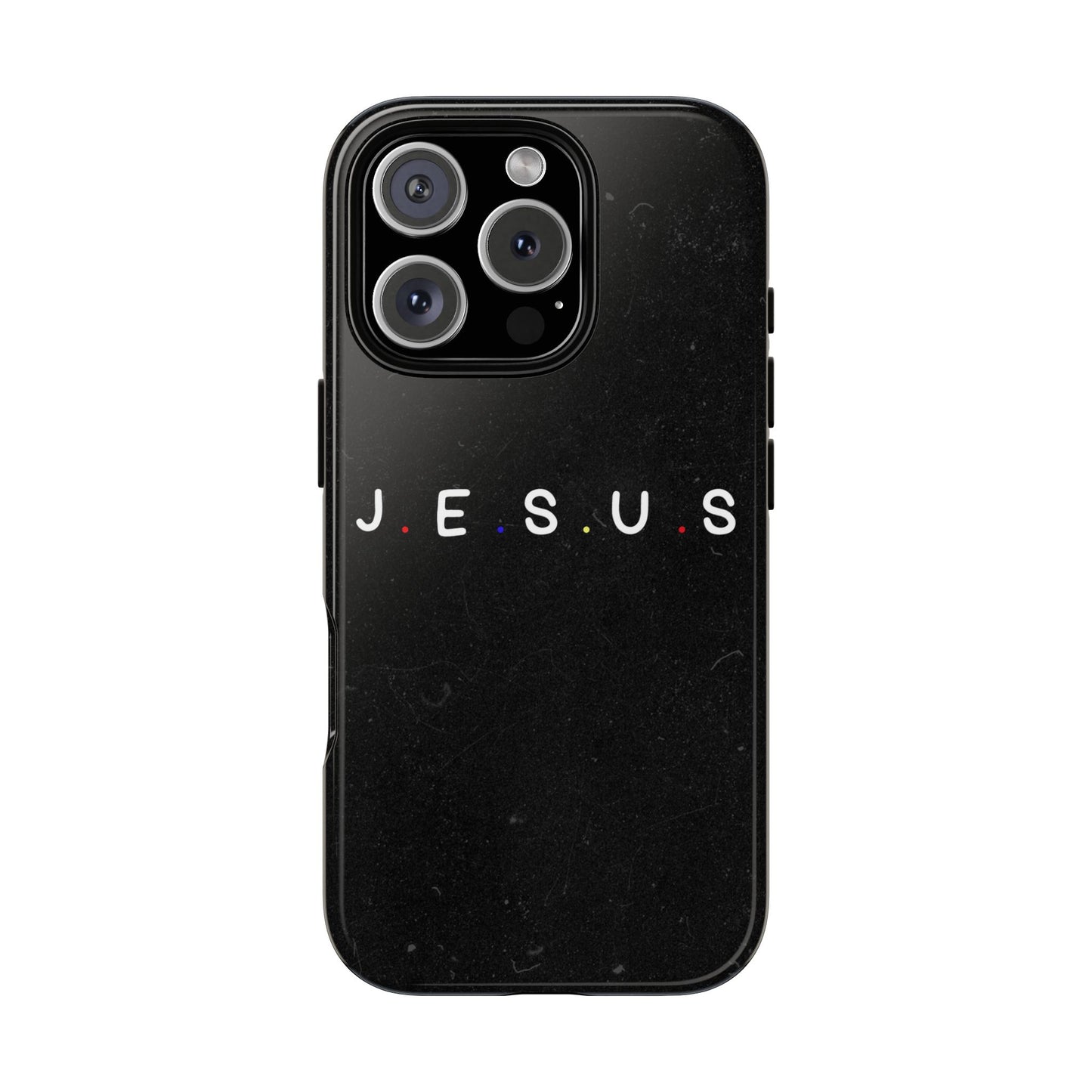 Jesus Typography Tough Phone Case — Minimal Black Christian Phone Cover