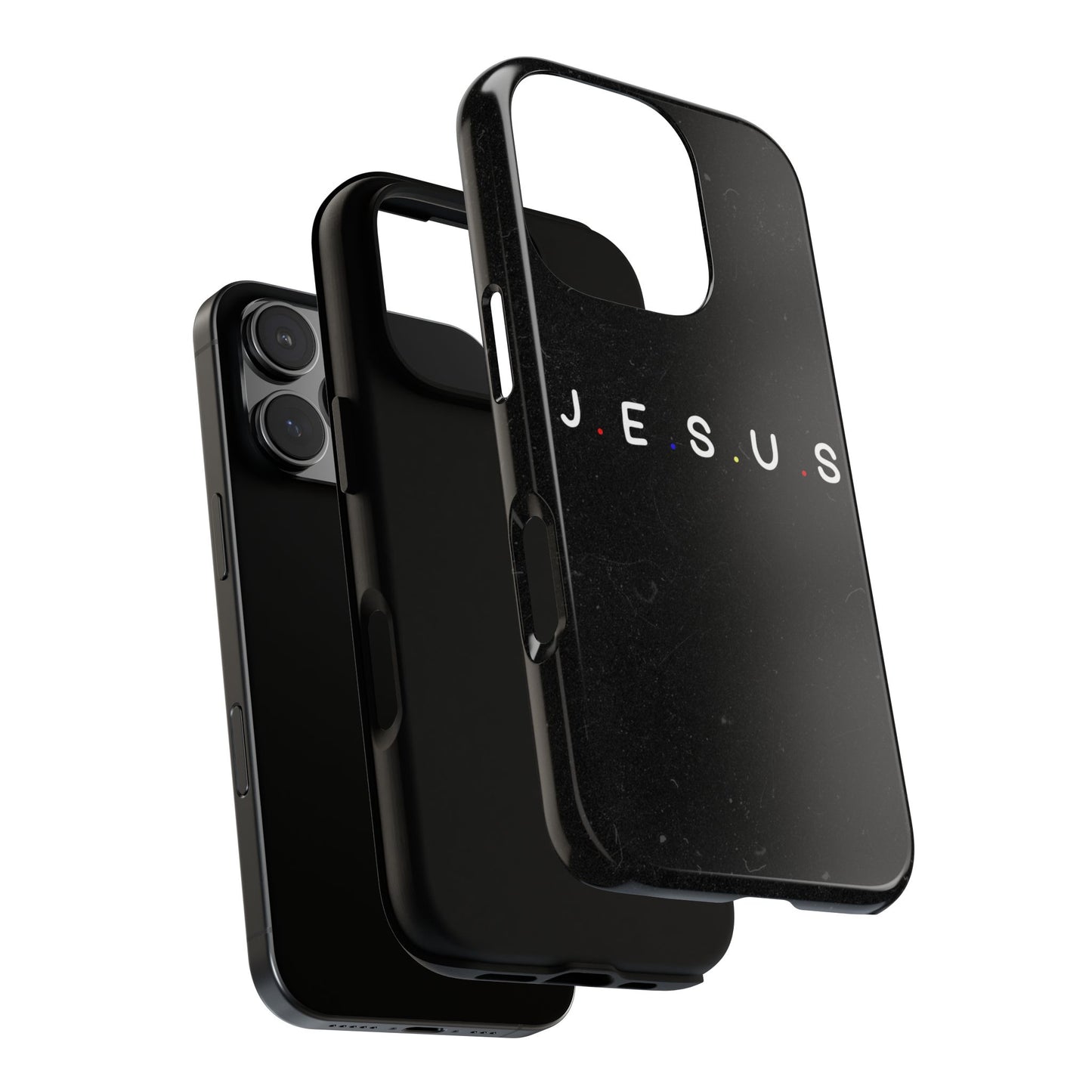 Jesus Typography Tough Phone Case — Minimal Black Christian Phone Cover