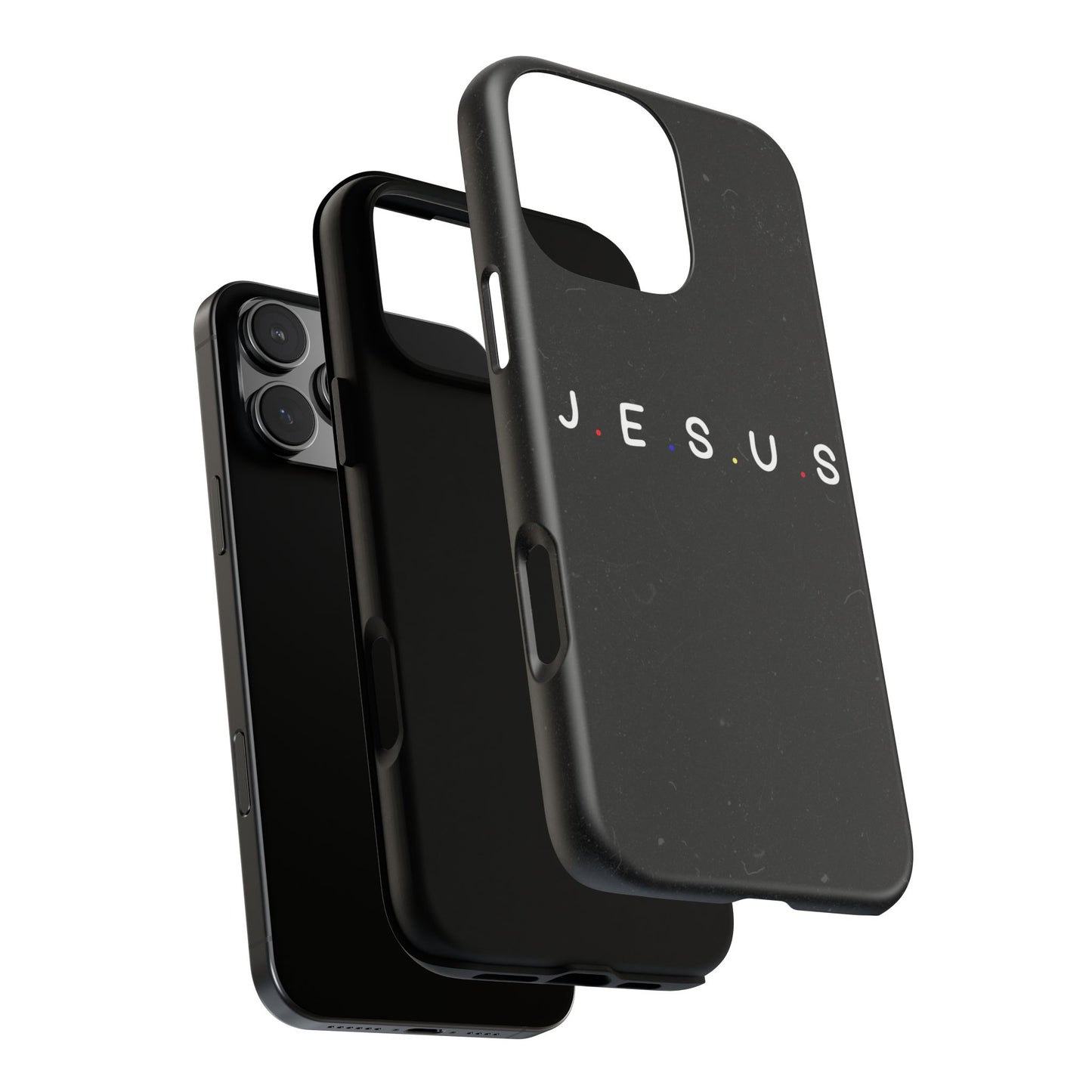 Jesus Typography Tough Phone Case — Minimal Black Christian Phone Cover